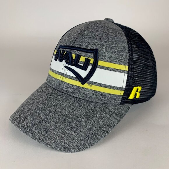 Northern Arizona Lumberjacks Navy Blue Russell Athletic Snapback Trucker Hat - Picture 1 of 5